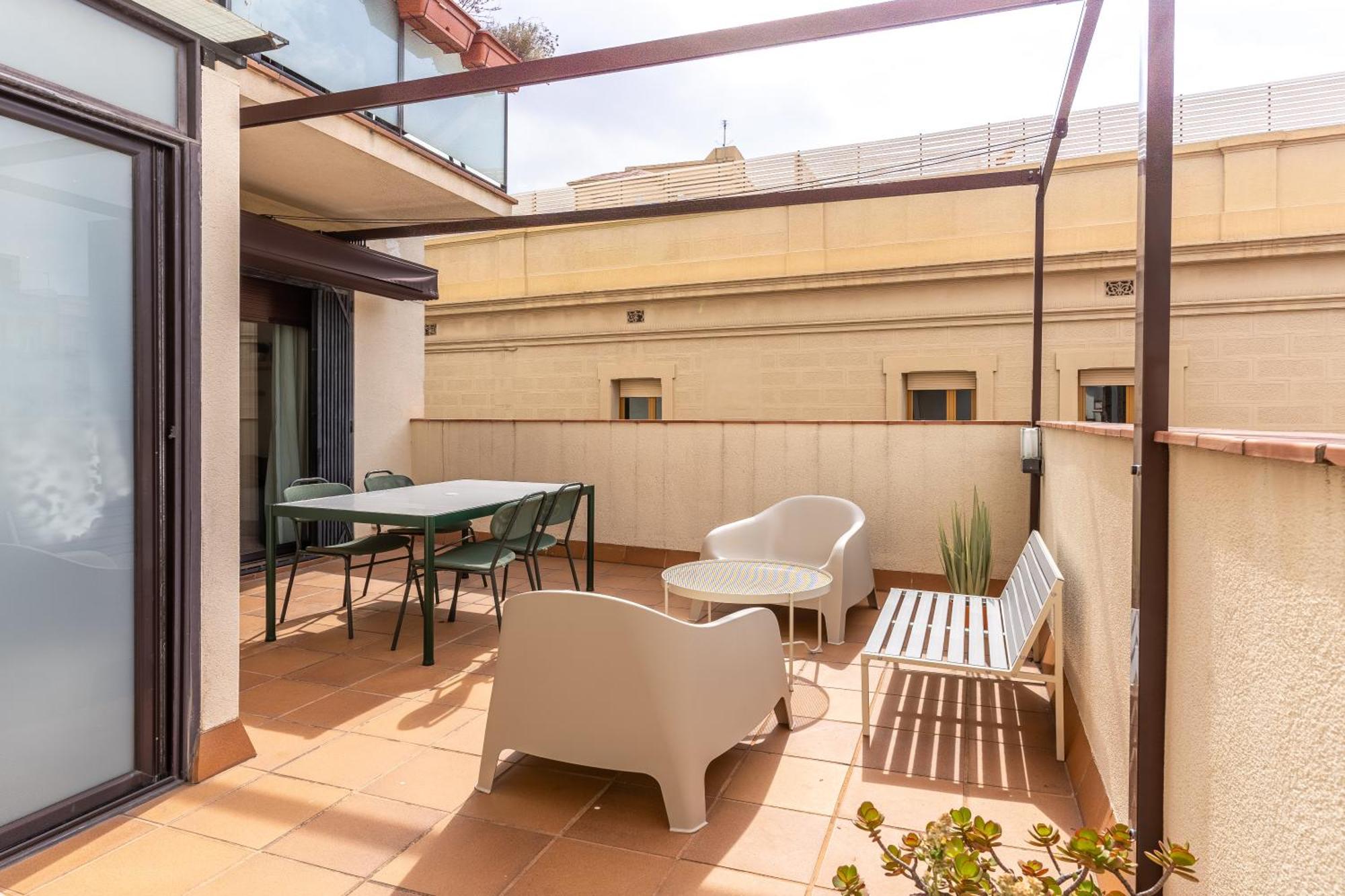 Centrico Apartamento Con Terraza Barcelona Exteriör bild